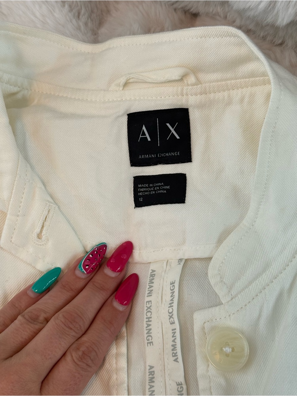 Armani Exchange Cream Button-Up Shirt